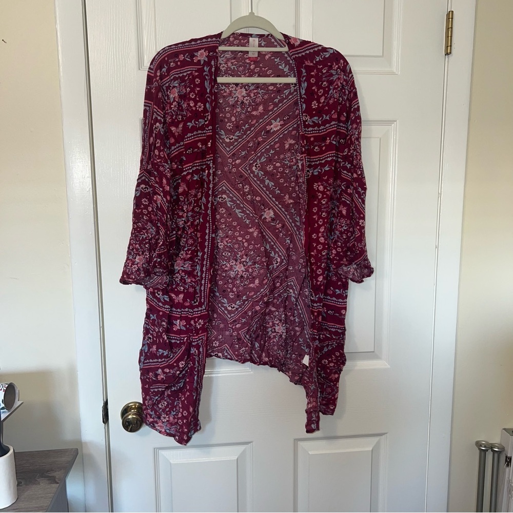 NOBO Women's Red Patterned Cardigan​